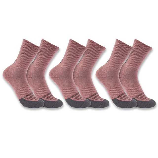 Carhartt Women's Force&reg; Midweight Logo Crew Sock 3 Pack