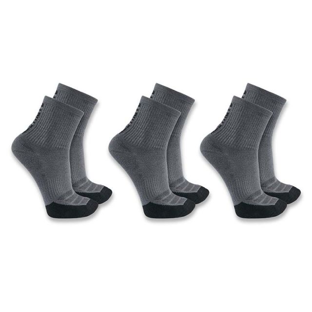 Carhartt Men's Force&reg; Midweight Logo Short Crew Sock 3-Pack