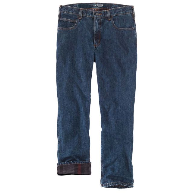 Relaxed Fit Flannel-Lined 5 Pocket Jean