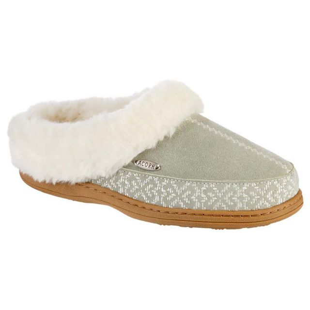 Acorn Women's Greta Embroidered Clog Slipper with Cloud Contour&reg; Comfort