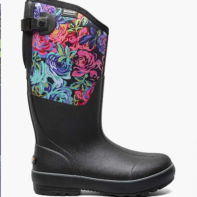 Bogs Women's Classic Tall Adjustable Calf Rose Garden