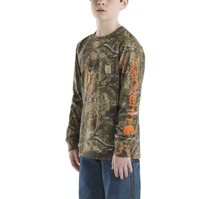 Carhartt Kids' Long Sleeve Camo Pocket T-Shirt