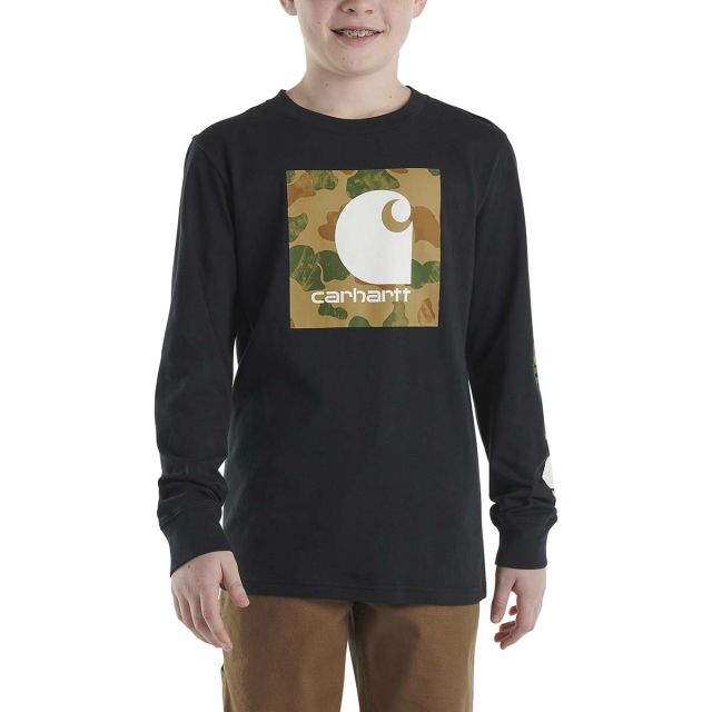 Carhartt Kids' Long Sleeve Camo Graphic T-Sirt