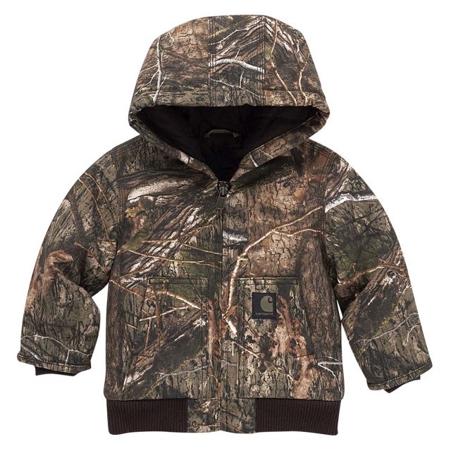 Carhartt Kids' Canvas Insulated Hooded Camo Jacket