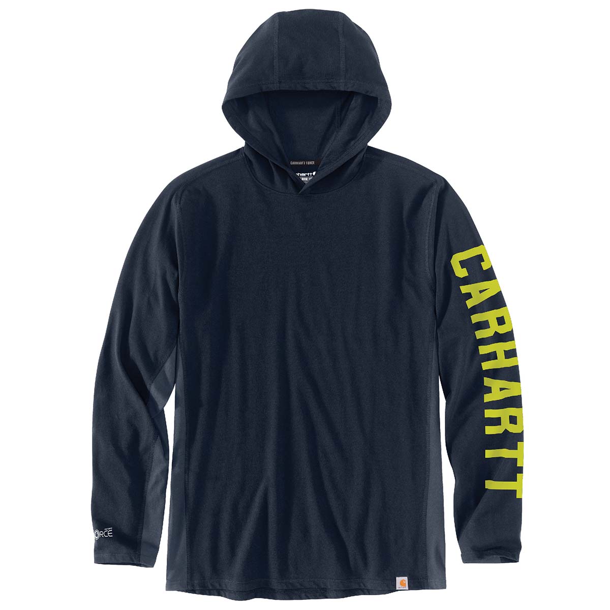 Carhartt Men's Force&reg; Relaxed Fit Midweight LS Logo Graphic Hooded T-shirt