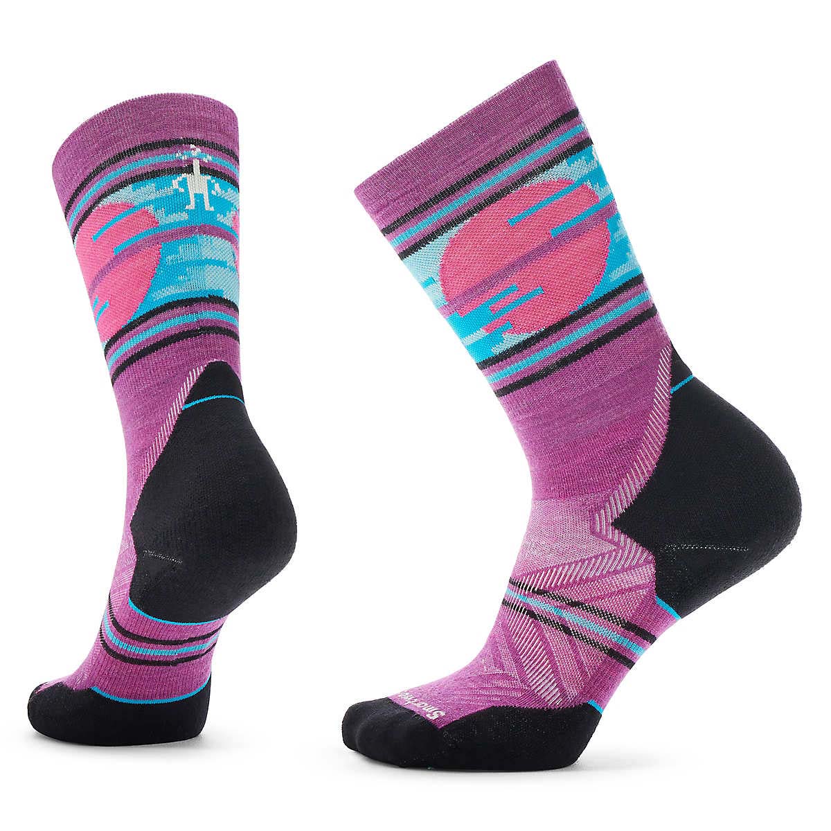 Smartwool Women's Trail Run Sunset Trail Crew Soxks- Target Cushion