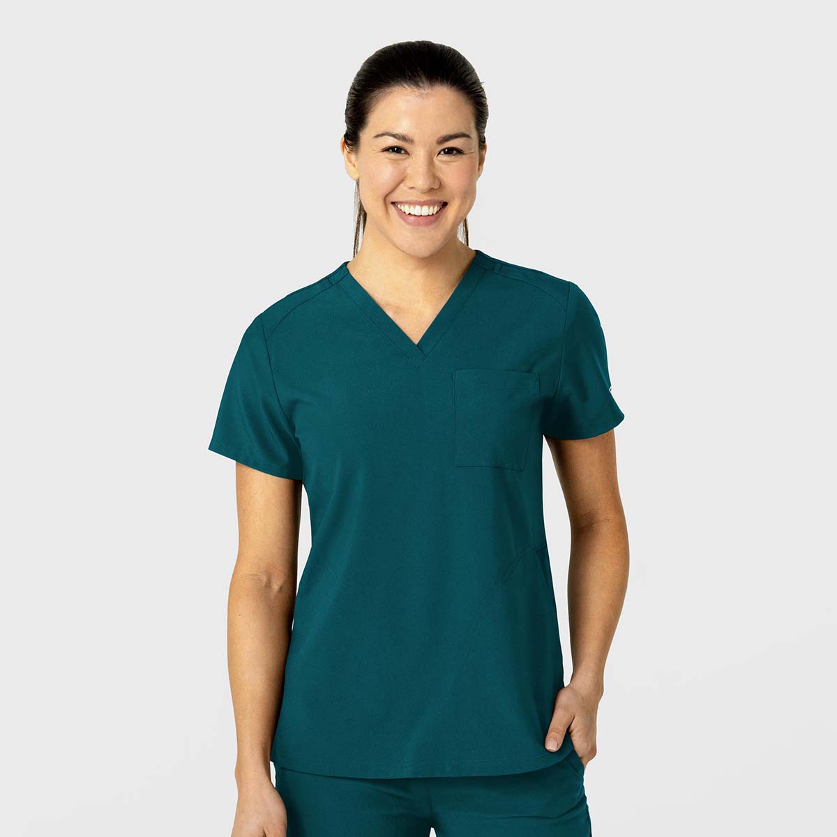 Wink Women's Flex-n-Reach V-Neck Scrub Top - Wine