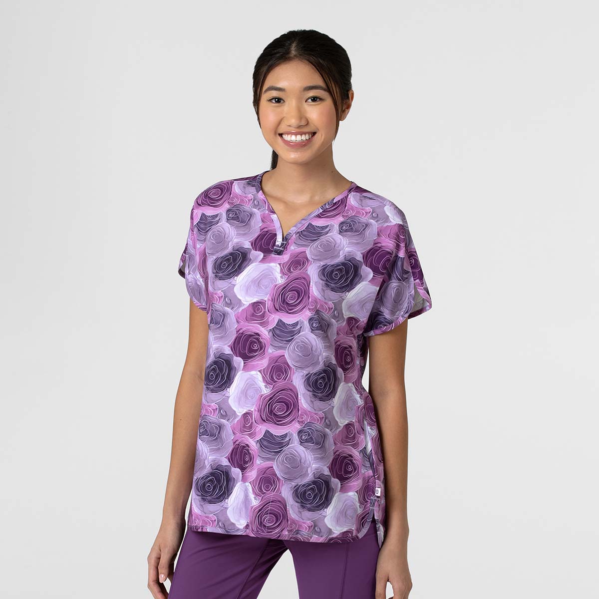 Wink Fashion Prints Women's Dolman Print Scrub Top