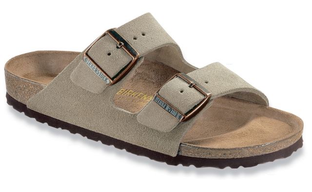 taupe suede birkenstocks