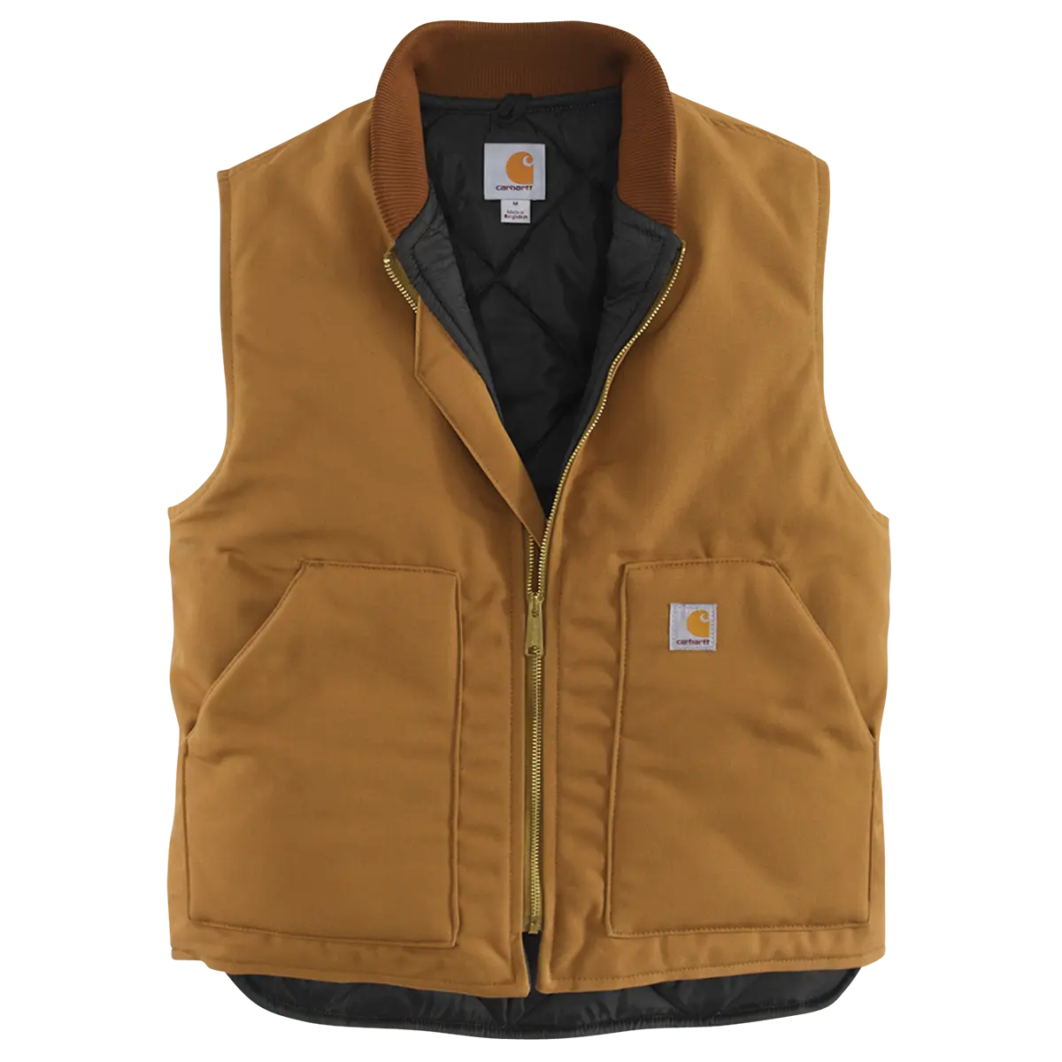 Carhartt Men's Relaxed Fit Firm Duck Insulated Rib Collar Vest