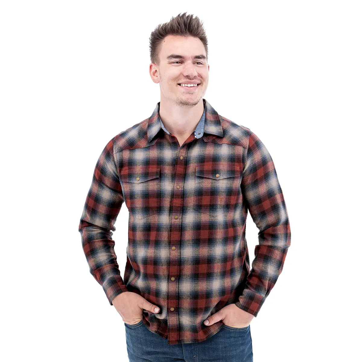 Old Ranch Tall Ranger Organic Snap Flannel Shirt : Vermont