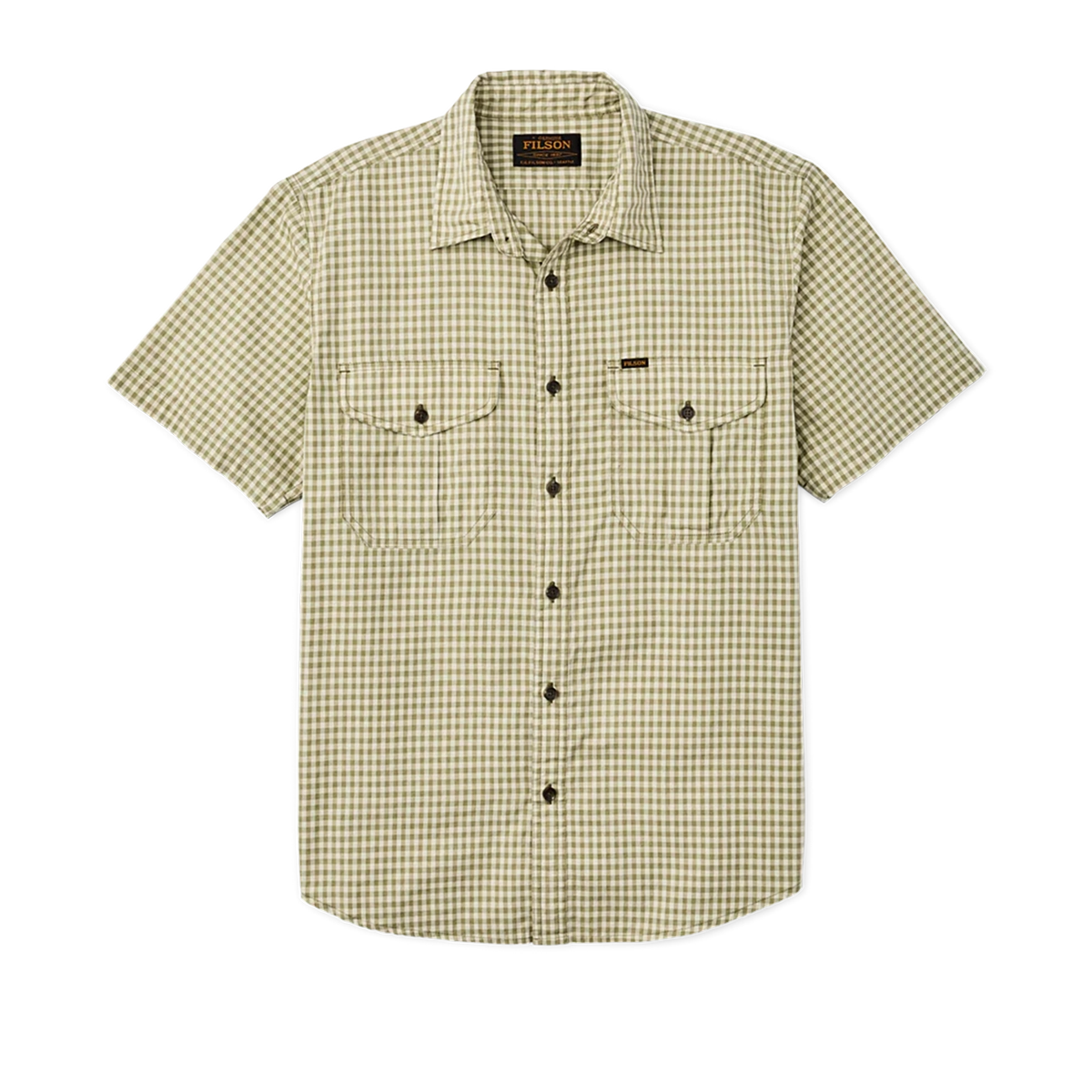 Filson Men's Washed Short Sleeve Feather Cloth Shirt