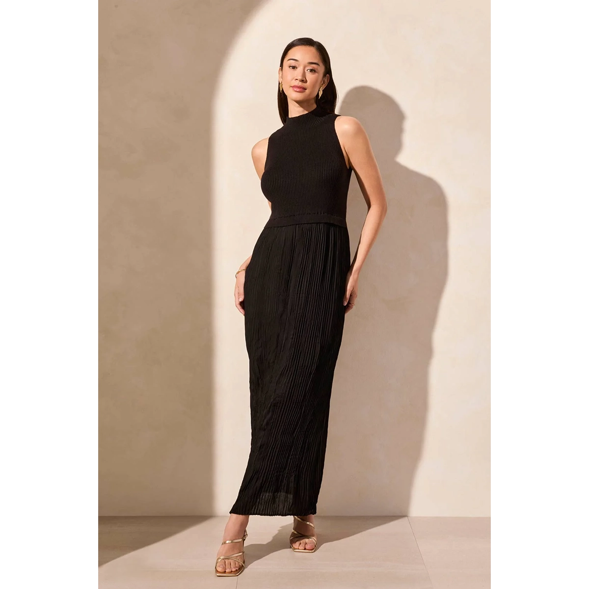 Tribal Women's Sleeveless Twofer Maxi Dress
