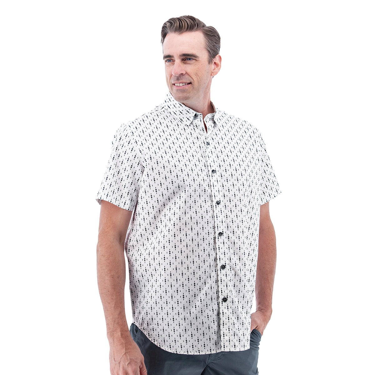 Old Ranch Nixon Organic Cotton Geo Print Shirt