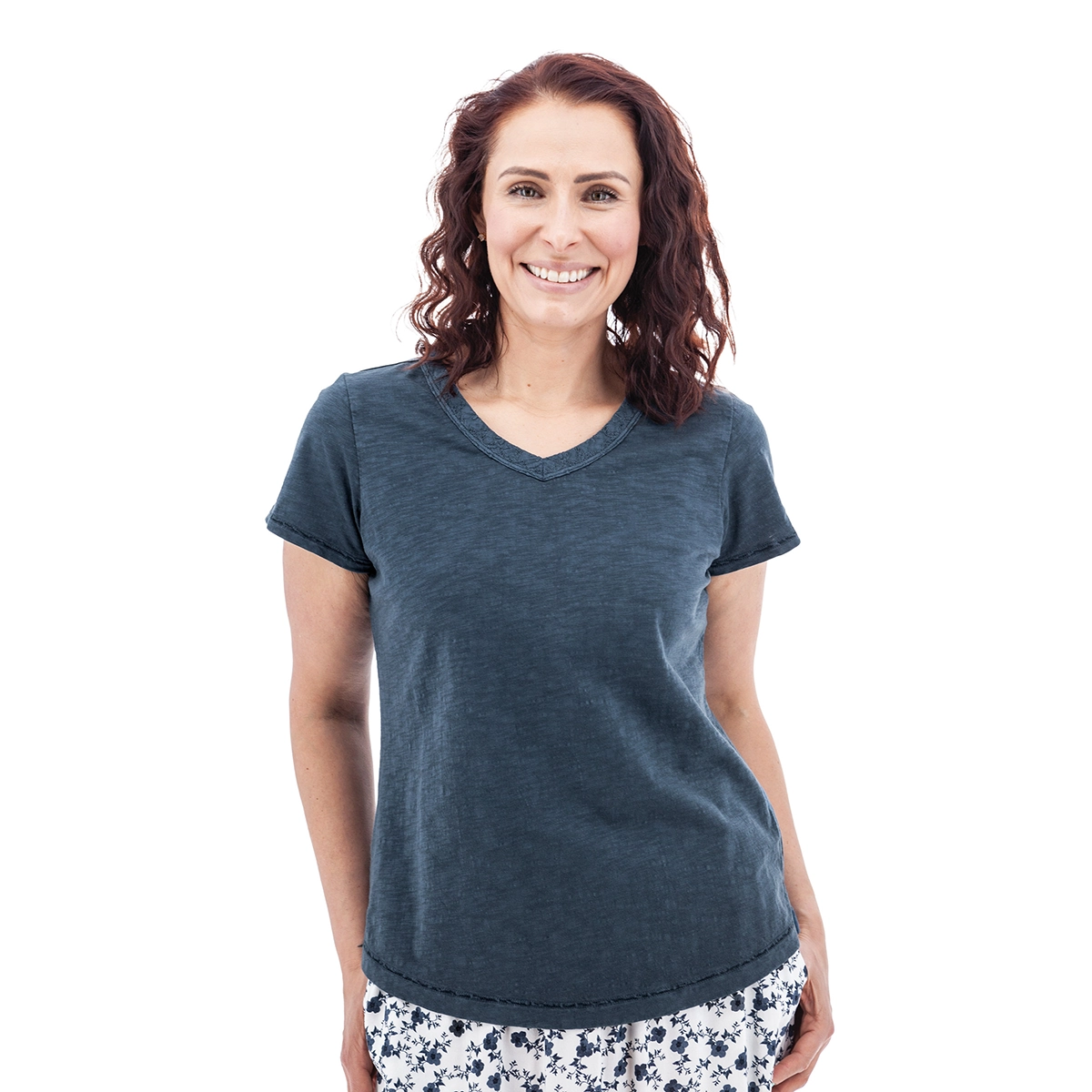 Old Ranch Women's Layla Organic Cotton V-Neck Tee