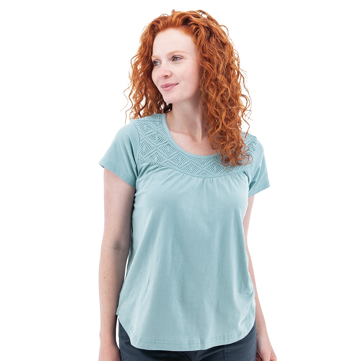 Old Ranch Women's Taylor Organic Crochet Tee