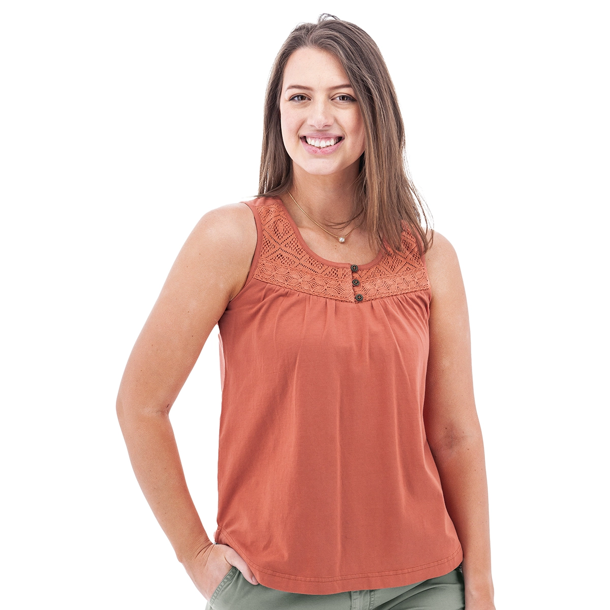Old Ranch Women's Trinity Organic Crochet Tank Top