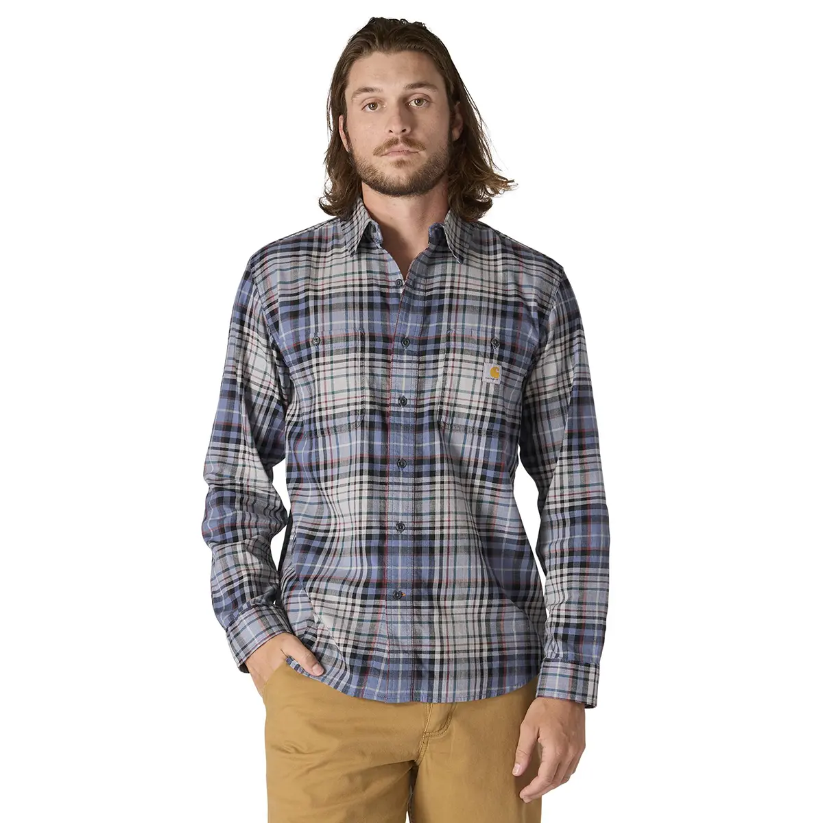 Carhartt Men's Rugged Flex&trade; Relaxed Fit Lightweight LS Plaid Shirt