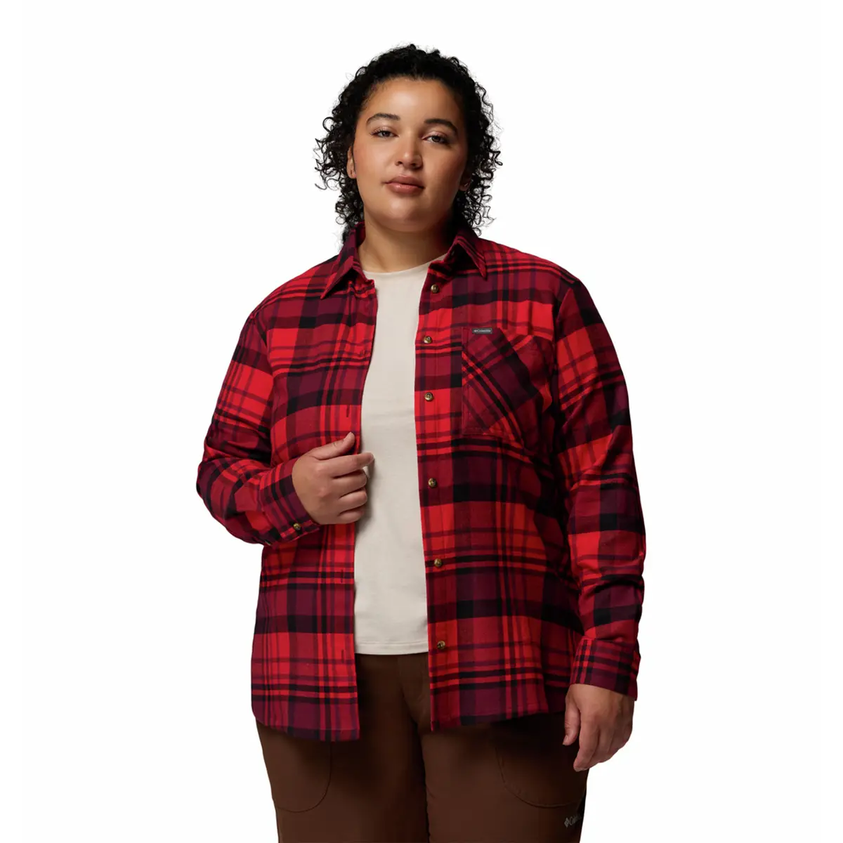 Columbia Women's Calico Basin&trade; Flannel LS Shirt- Plus Size