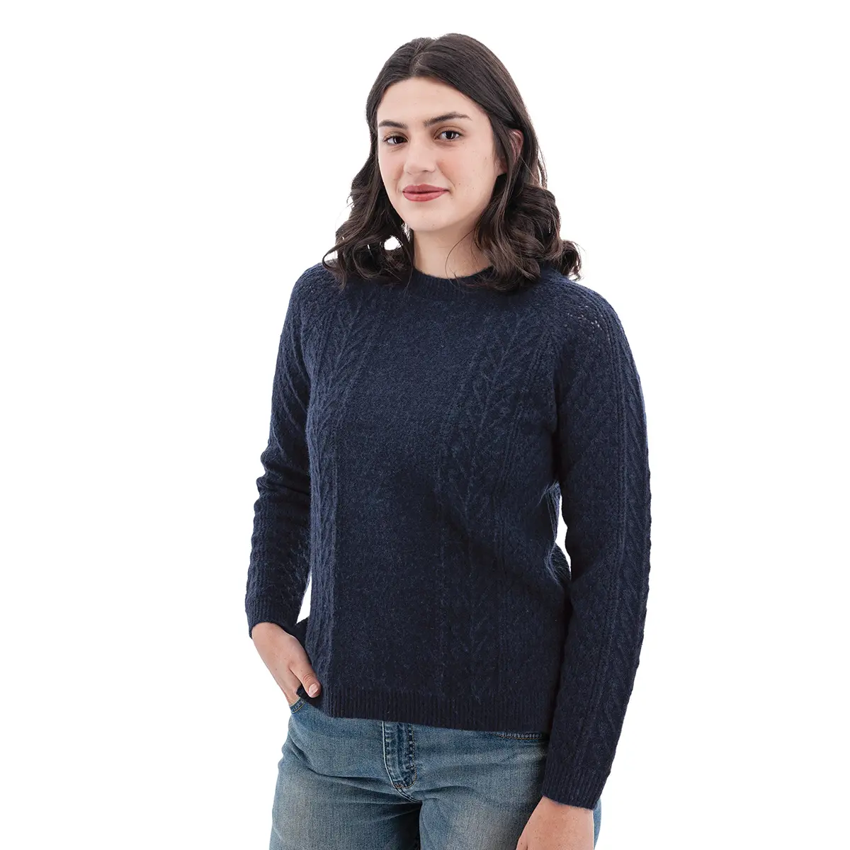 Old Ranch Women's Suzy Cable Knit Pointelle Sweater