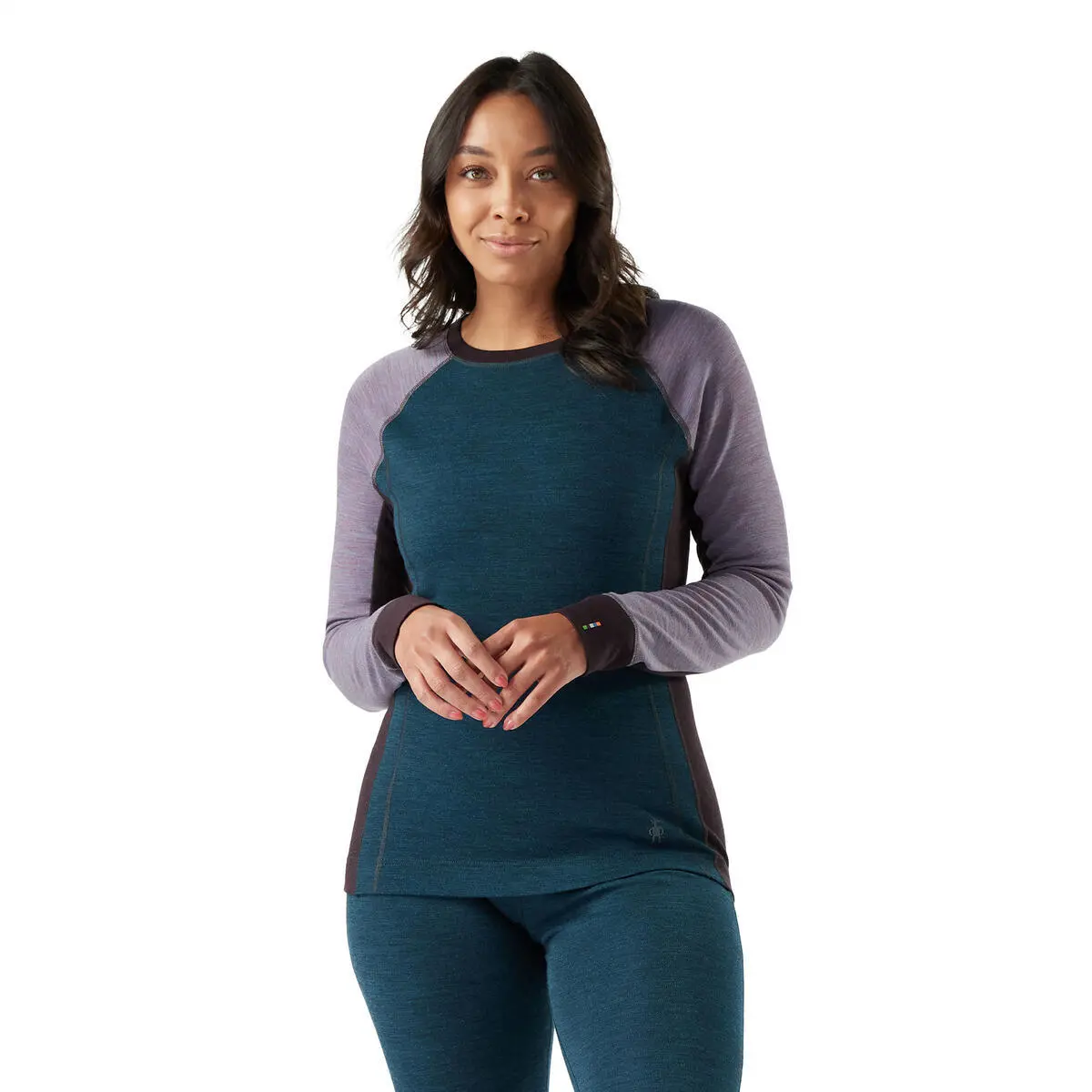 Smartwool Women's classic Thermal Merino Base Layer Colorblock Crew