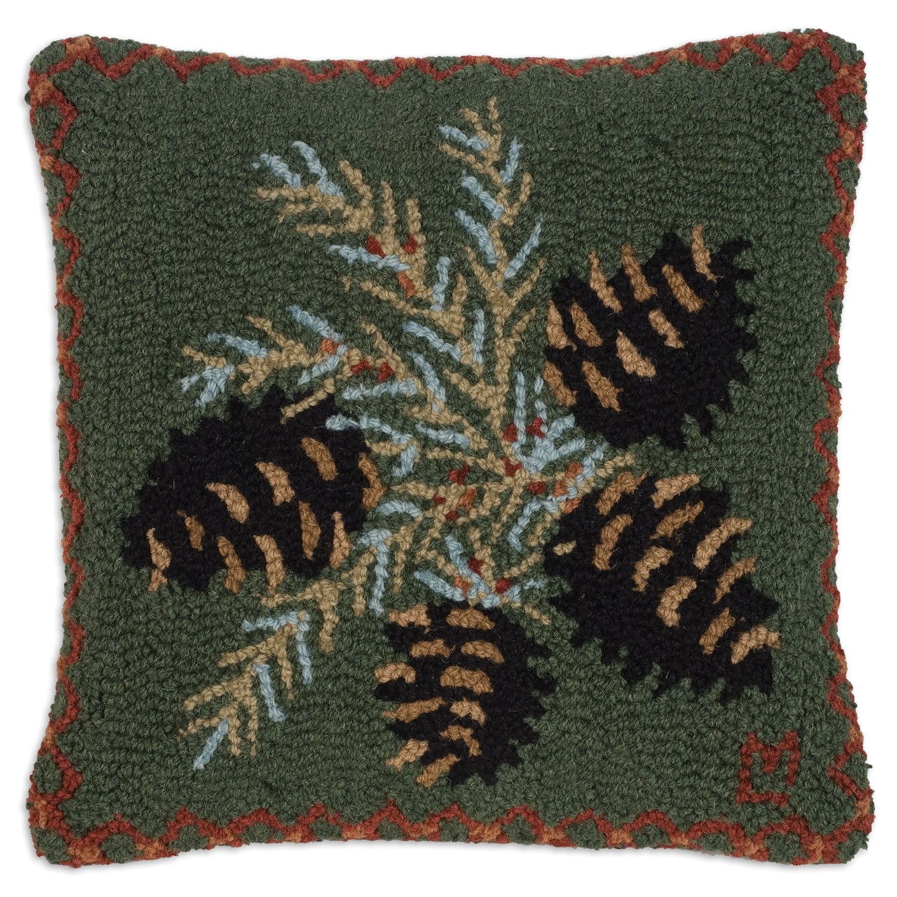 Chandler 4 Corners Diamond Pinecone 18" Pillow