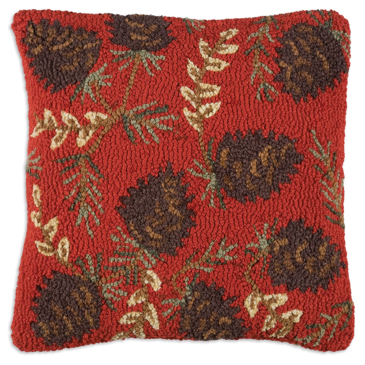 Chandler 4 Corners Ruby Pinecones 18" Pillow