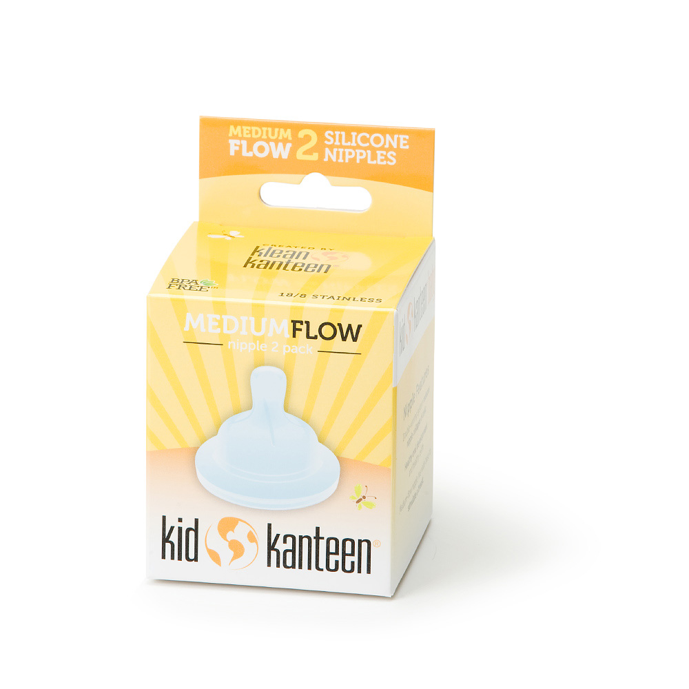 Klean Kanteen Baby Bottle Nipples Medium Flow 2pk.