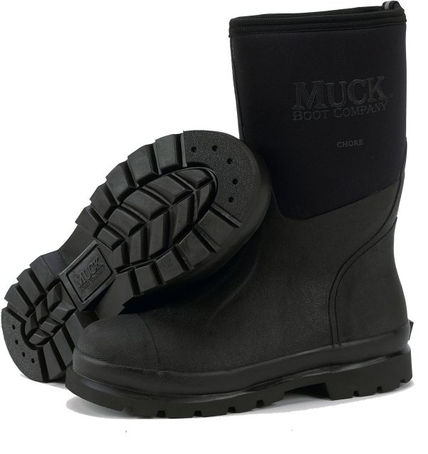 Muck Men/'s Chore All Conditions Steel Toe Work Boots Black